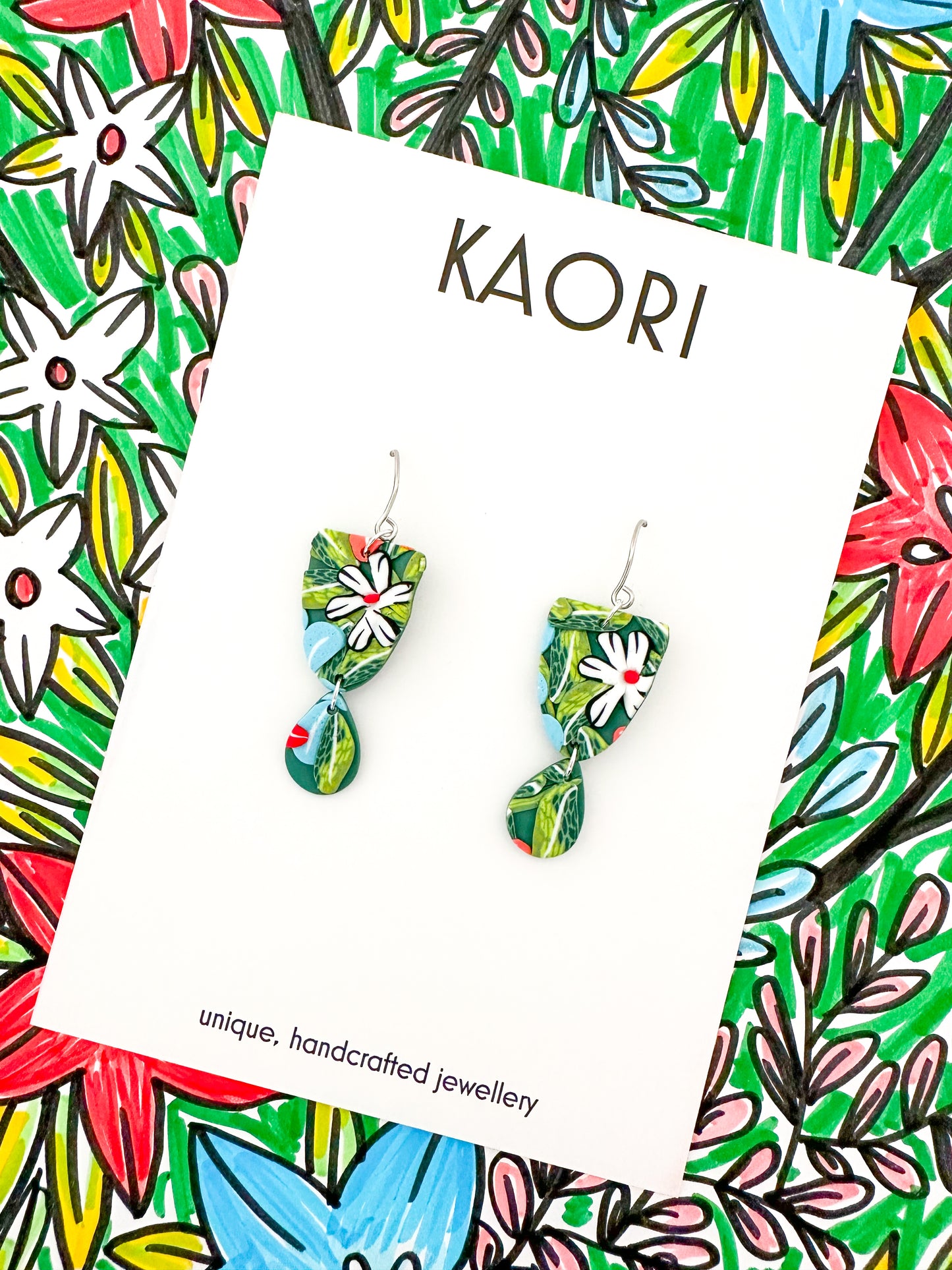 Kimono Floral Duo Earrings