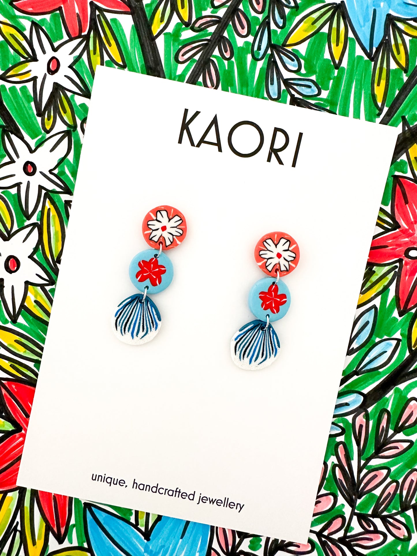 Kimono Floral Trio Earrings