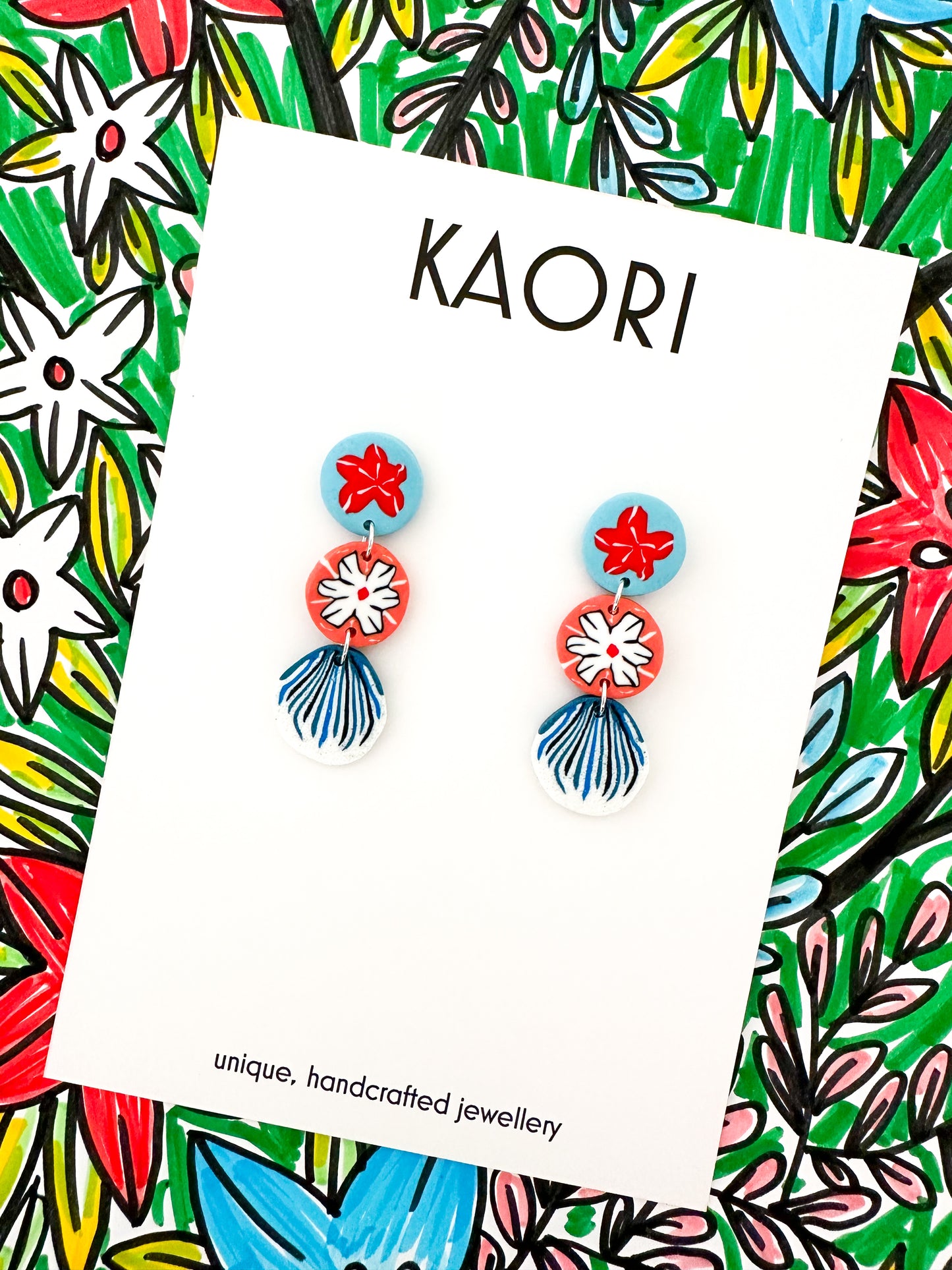 Kimono Floral Trio Earrings