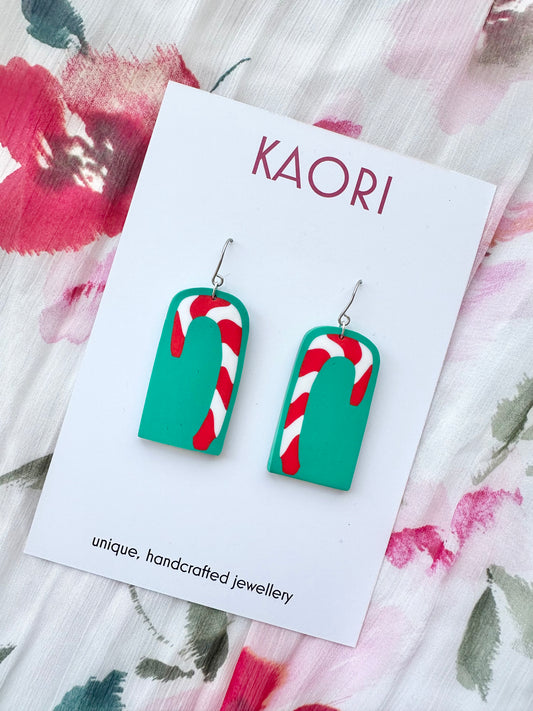 Christmas Candy Cane Earrings