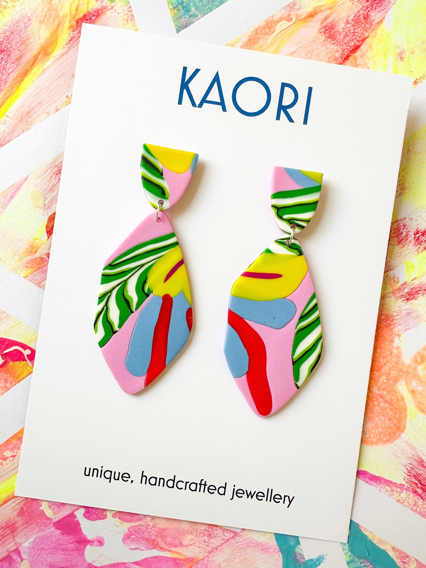 Tropical Floral Diamond Earrings